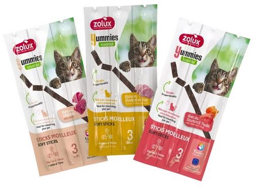 Miękki przysmak dla kotów - Pałeczka Zolux Yummies Łosoś i Pstrąg 3x5g na Arena.pl