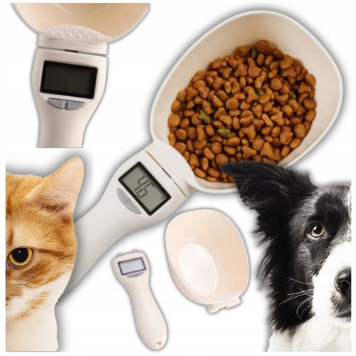 ELEKTRONICZNA MIARKA ŁYŻKA LCD DLA PSA KOTA Z WAGĄ ŁOPATKA DO KARMY 800G XL na Arena.pl