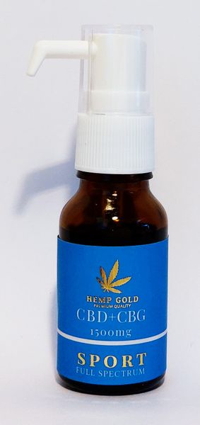 Olejek SPORT CBD+CBG 10% 15 ml Hemp Gold FULL SPECTRUM zdjęcie 1