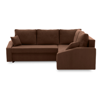 Narożnik rozkładany, prawy, LUSSO Plus, 230x179x92 cm, brąz | TYLETEGOTU