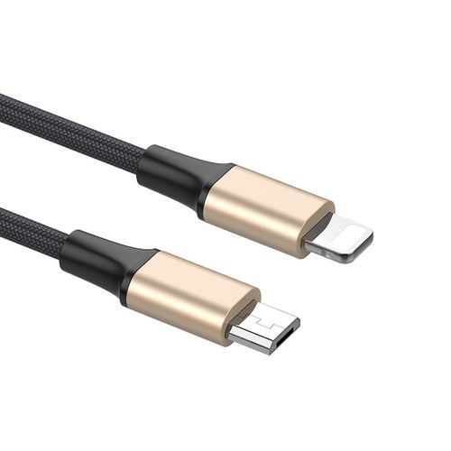 Kabel USB Type-C 2w1 lightning + Micro USB Baseus złoty na Arena.pl