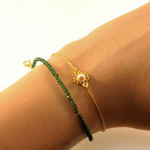 "Bransoletka SZMARAGD PERŁA 925" na Arena.pl