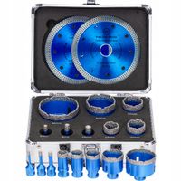 Zestaw otwornic diamentowych 6–68 mm M14 + 2× tarcza X-TURBO 125 mm