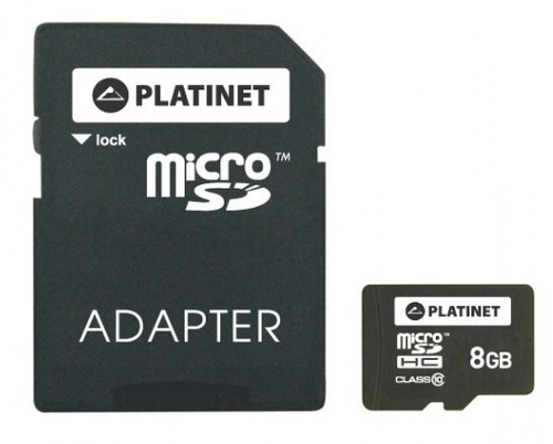 KARTA PLATINET 8GB MICRO SDHC CLASS 10 + ADAPTER na Arena.pl