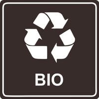 NAKLEJKA BIO SEGREGACJA ŚMIECI NA ŚMIETNIK KOSZ WODOODPORNA 20 cm