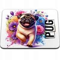 PODKŁADKA POD MYSZKĘ 24 x 20 - PIES PSY PIESEK RASA MOPS PUG
