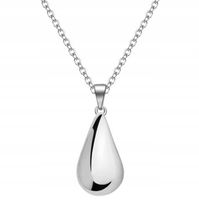 NASZYJNIK SREBRNY ŁAŃCUSZEK DAMSKI Z ZAWIESZKĄ DUŻA KROPLA ŁEZKA SREBRO 925