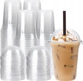 Kubki Shake PET 300ml z Wieczkiem Wypukłym 50szt Plastikowe
