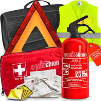 Gaśnica Samochodowa 1KG Apteczka DIN13164 Trójkąt Kamizelka Torba