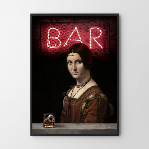 Plakat old whisky leonardo da vinci 21x29,7 cm A4 na Arena.pl