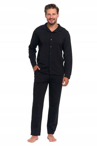 PIŻAMA MĘSKA BAWEŁNIANA ROZPINANA DŁUGI RĘKAW I SPODNIE WYGODNA MORAJ na Arena.pl
