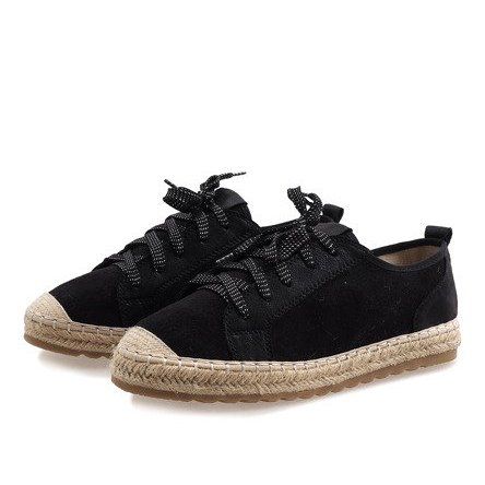 Czarne espadryle sznurowane BB02P r.37 na Arena.pl