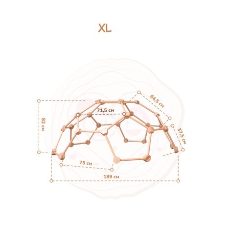Plac zabaw Domowa kopuła wspinaczkowa XL - drewno-biały na Arena.pl