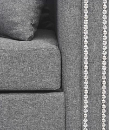 SOFA NAROŻNA JASNOSZARA 200x140x73cm na Arena.pl