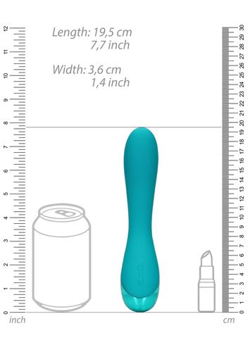 Smooth Silicone G-Spot Vibrator - Teal Blue na Arena.pl
