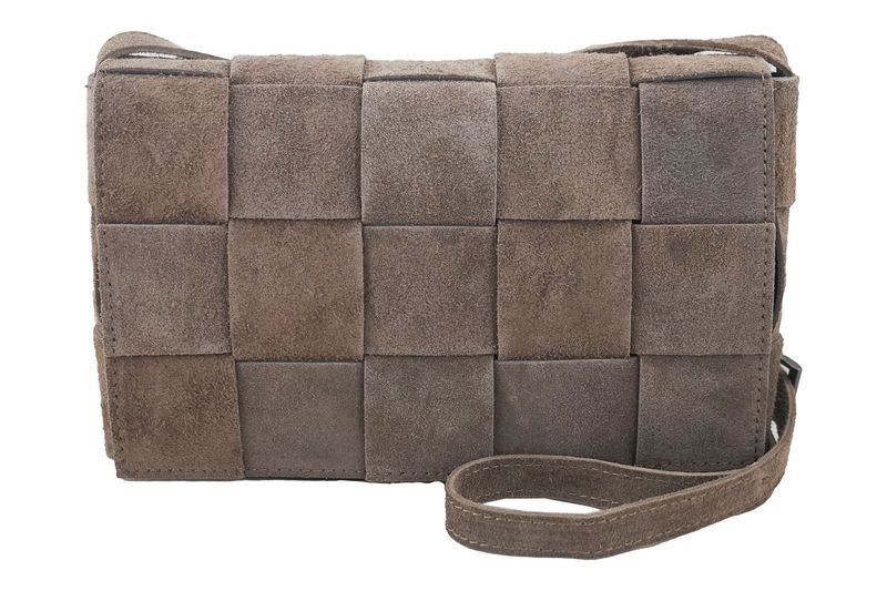 Torebka listonoszka zamszowa - Beżowa ciemna zdjęcie 1