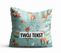Poduszka DZIECIĘCA z Twoim napisem PD56 bambi z kwiatkami