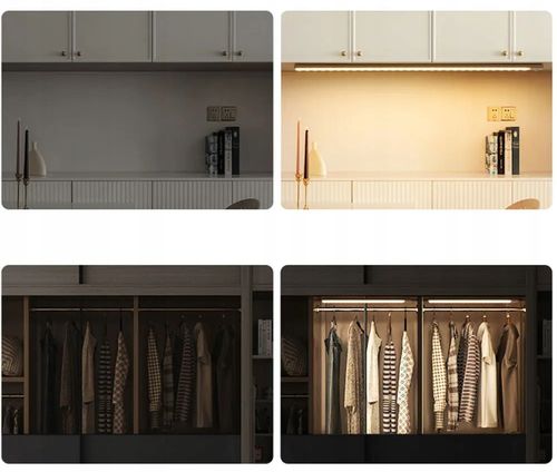 LAMPKA LED Podszafkowa z CZUJKĄ RUCHU Ładowana USB 6500K 6W 40cm na Arena.pl