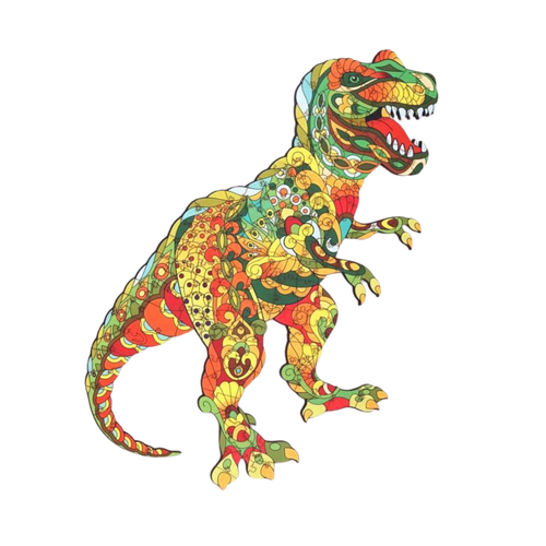 Puzzle Drewniane Układanka Tyranozaur Dinozaur Kolorowy Ozdoba Pua3-00718 na Arena.pl