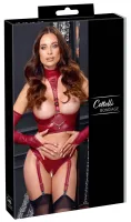 cottelli bondage shelf bra bondage set l ciemnoczerwony wetlook