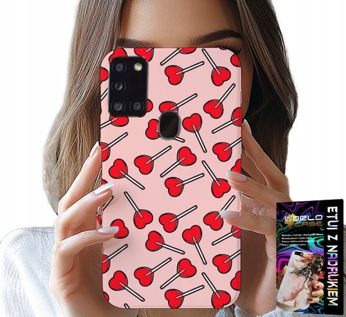 ETUI DO SAMSUNG GALAXY A21s - KOBIECE, MODNE WZORY LIZAKI W SERCA CASE na Arena.pl
