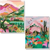 Malowanie po Numerach Zestaw 2 Obrazy Krajobraz 20x30 cm na Ramie Farby