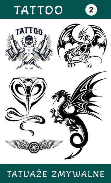 Tatuaże zmywalne Smoki zdjęcie 1
