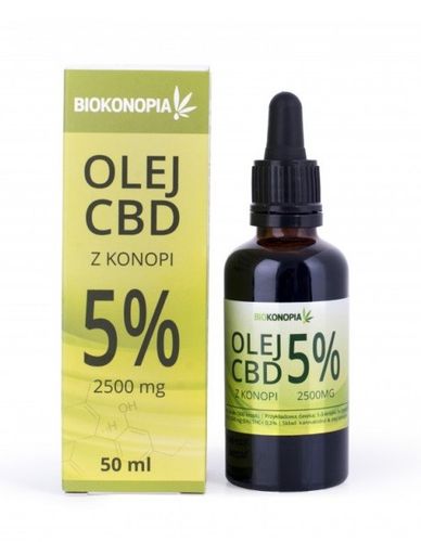 Olejek Konopny 5% CBD 50ml BioKonopia na Arena.pl