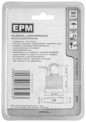 kłódka laminowana s-015 50mm - e-750-0011 na Arena.pl