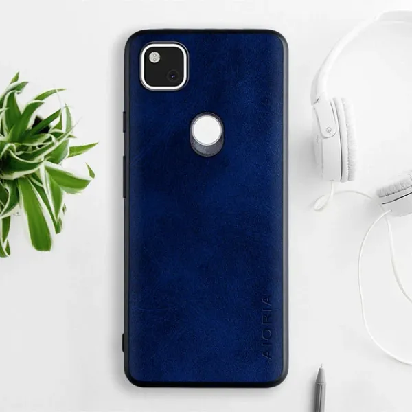 Etui AIORIA Vintage LEATHER do Google Pixel 4A niebieski zdjęcie 1