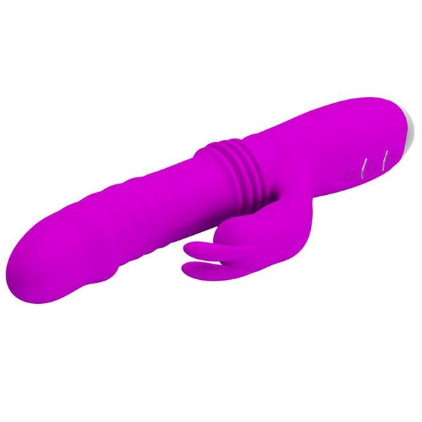 Jedwabisty Wibrator Posuwisty Rotacyjny Królik zdjęcie 6