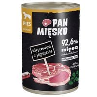 mokra karma dla psa wieprzowina z jagnięciną pan mięsko hipoalergiczna 400g