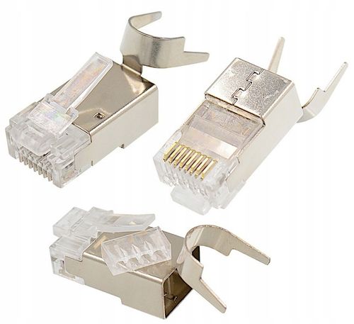 Wtyki RJ45 przelotowy kat 7 FTP pass through 10szt na Arena.pl