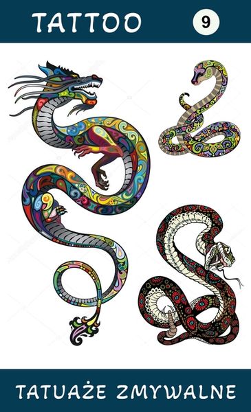 Tatuaże zmywalne Smoki zdjęcie 1