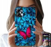 ETUI DO MOTOROLA G13 / G23 - NIEBIESKIE MOTYLKI, MOTYL, KOBIECE WZORY