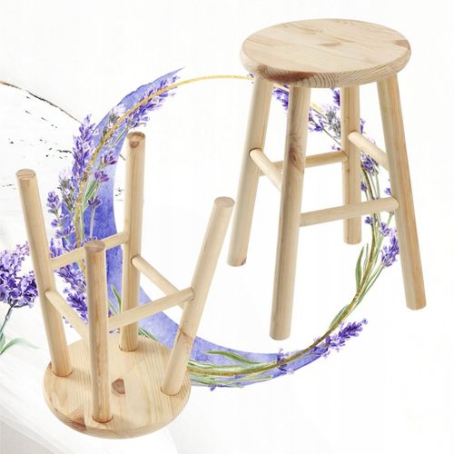TABORET DREWNIANY KUCHENNY STOŁEK KRZESŁO 46cm SOLIDNY SOSNOWY DO na Arena.pl