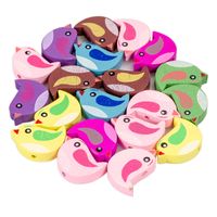 Drewniane koraliki PTASZEK ptaki 14x20mm mix 20szt.