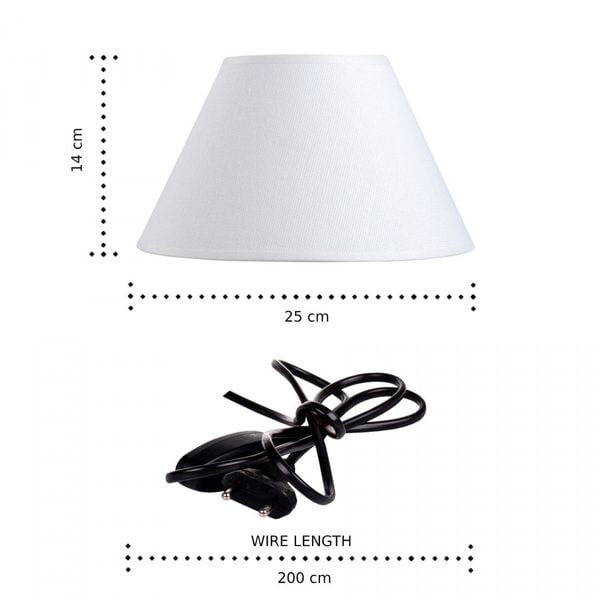 Lampka nocna 1xE27 PATI BLACK/WHITE zdjęcie 6