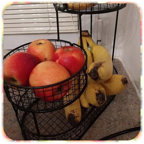 KOSZ NA OWOCE WARZYWA 3 POZIOMOWY METALOWY CZARNY KOSZYK STOJAK na Arena.pl