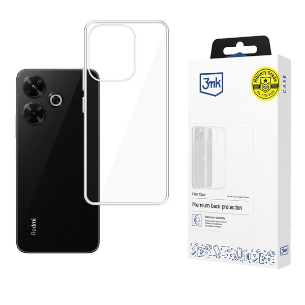 redmi 13 4g/5g - 3mk clear case zdjęcie 2