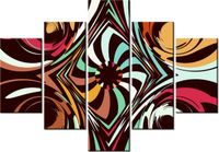 70 100CM OBRAZ 5 ELEM QUADRONIX DRUK PŁÓTNO