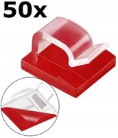 50x UCHWYT DO KABLI KLIPS ZACZEP 3M LAMPKI ŚWIĄTECZNE GIRLANDY SOPLE TRANS