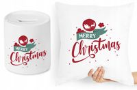 Na Święta Zestaw Poduszka + Skarbonka Prezent Z Nadrukiem Ze Zdjęciem