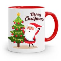 Kubek Czerwony Świąteczny Pod Choinkę Na Mikołaja Z Nadrukiem Ze Zdjęciem