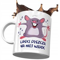 Kubek Śmieszny Zabawny Laski Piszczą Na Mój Widok Z Nadrukiem Ze Zdjęciem