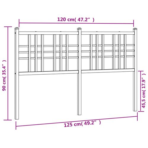 Metalowe wezgłowie, białe, 120 cm na Arena.pl