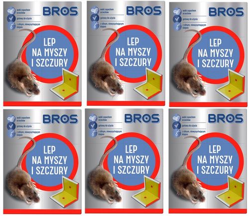 BROS DUŻY Lep na myszy i szczury, pułapka lepowa 6 SZTUK na Arena.pl