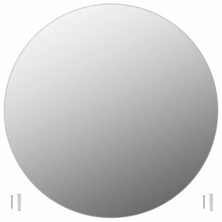 Lustro Ścienne Bez Ramy, Okrągłe, 90 Cm, Szkło