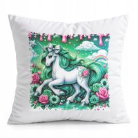 PODUSZKA BIAŁA PREZENT - JEDNOROŻEC UNICORN KOŃ
