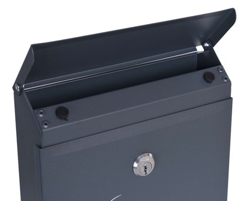 SKRZYNKA POCZTOWA NA LISTY POCZTĘ ULOTKI ANTRACYT NA KLUCZYK STALOWA na Arena.pl